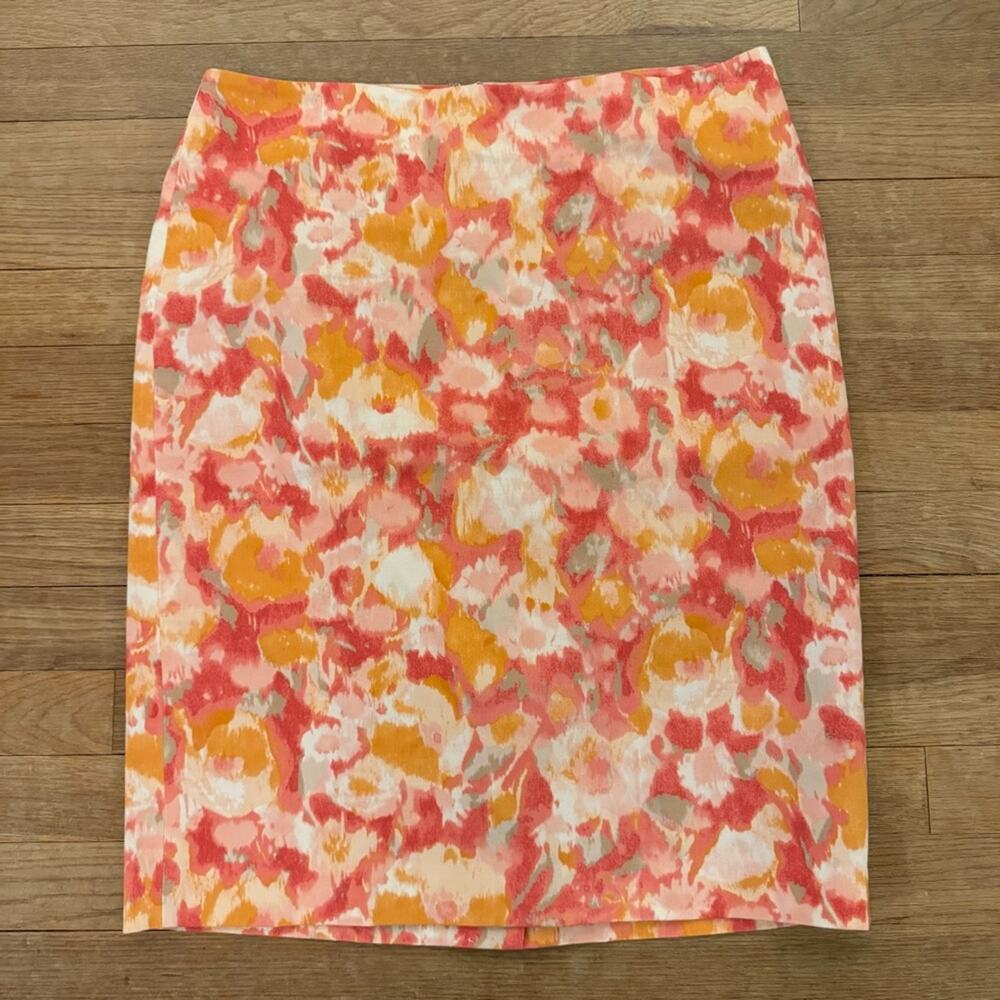 Talbots pink gold midi pencil skirt size 10
 b67